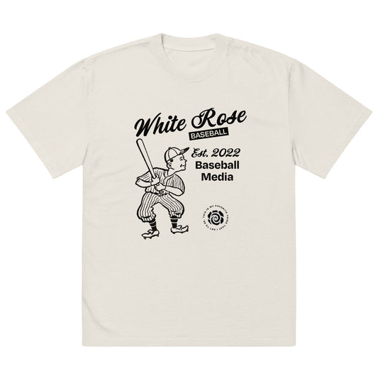 White Rose Vintage Oversized faded t-shirt